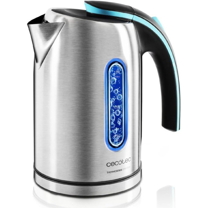 Електричний чайник Cecotec ThermoSense 120 .1 L з бездротовою основою, фільтром від накипу та нержавіючою сталлю
