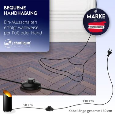 LED підлоговий світильник uplight, чорний, 6 Вт, набір 2 шт., для внутрішнього освітлення, GU10, 230В, тепле світло 2700K