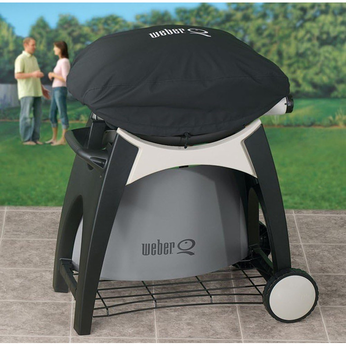 Преміум чохол Weber для гриля Q200/Q2000, водонепроникний, UV-захист, дихаючий, чорний, з липучкою, для барбекю
