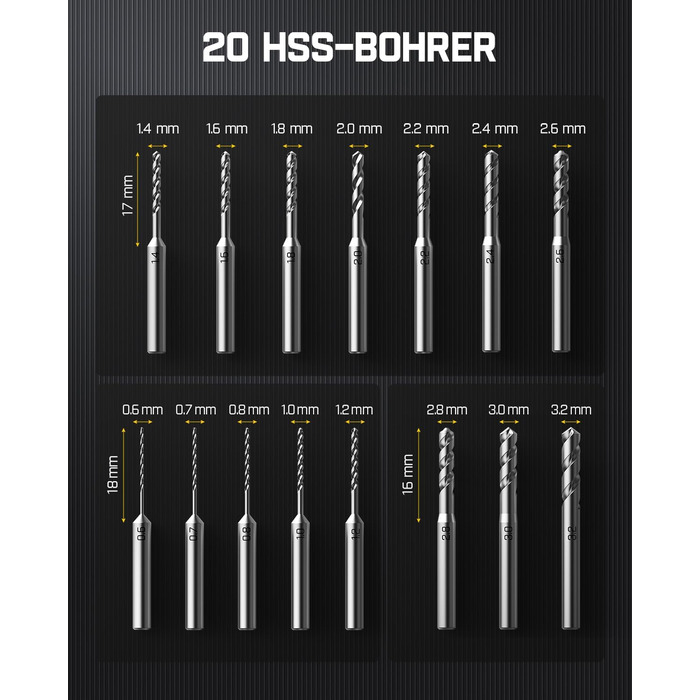 Електричний міні-дрель Fanttik K2 Nano - набір для DIY, 20 свердл, 800 mAh, для корпусу, пластику, смоли, ювелірних виробів