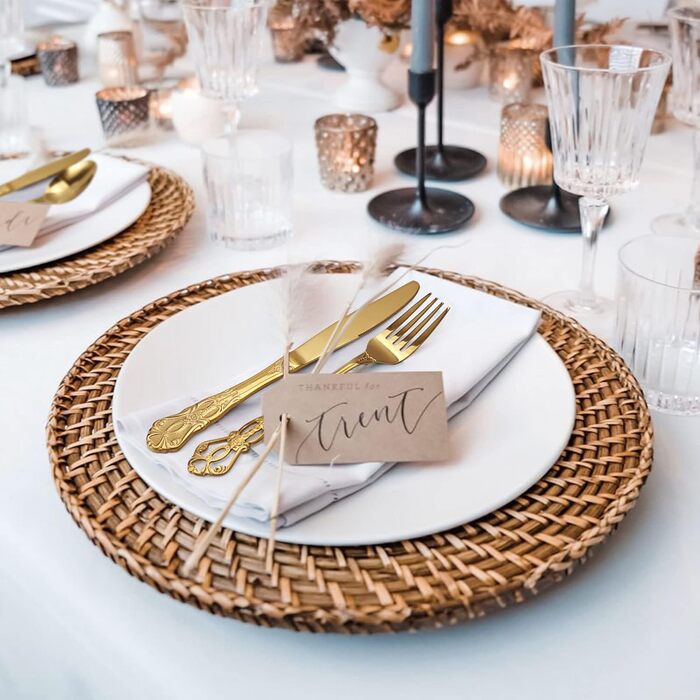 Набір столових приборів 20 предметів Vintage Palast з нержавіючої сталі на 4 особи, золотий, полірований, для посудомийної машини