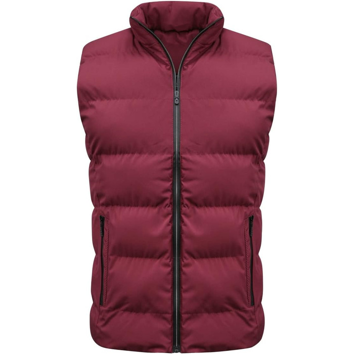 Чоловіча степкова жилетка YOUTHUP для зими, спорту та відпочинку. Тепла безрукавка з коміром, червона, L. Модель LHB-01