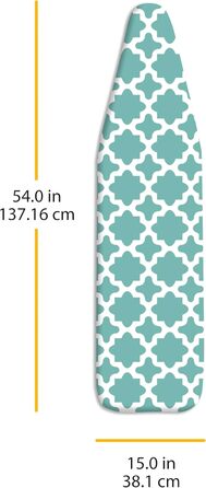 Покривало для прасувальної дошки Whitmor Deluxe, сірий медалйон, для прасування, з м'яким підкладом