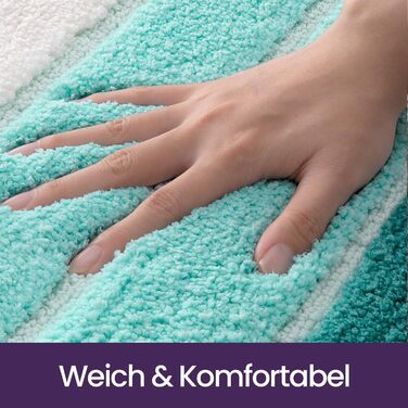 Килимок для ванної кімнати DEXI, 50 x 80 см, антиковзаючі, м'який, швидковисихаючий, для ванни, душу, прання, зелений