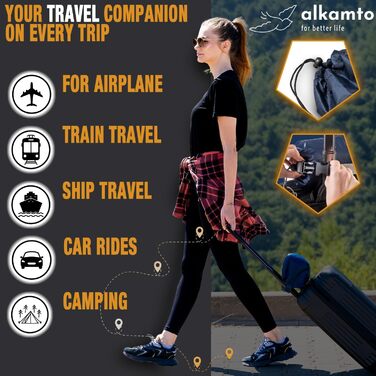 Alkamto Unisex Memory Foam Travel Pillow
