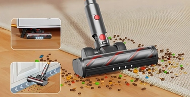 Вертикальний акумуляторний пилосос Laresar 500 Вт, HEPA-фільтр, 1,5 л, багатоколірний