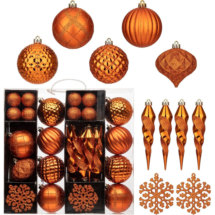 50 шт. прикрас для ялинки: сині ялинкові кулі, міцні, для ялинкової прикраси та різдвяного декору