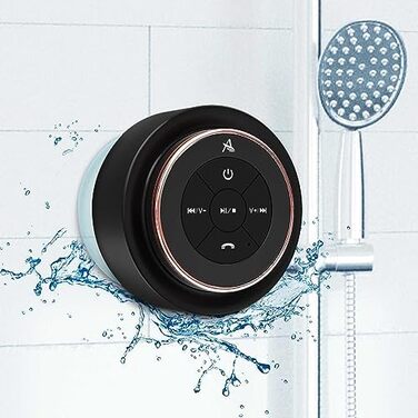 Водонепроникна Bluetooth колонка для душу Xleader з присоскою, портативна музична міні-колонка для ванної кімнати, подарунок для дівчат, хлопців, жінок і чоловіків, колір рожеве золото