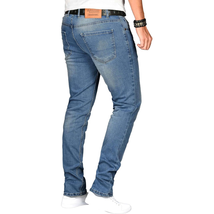 Чоловічі джинси Alessando Salvarini Slim Fit Denim Stretch блакитні Washed (32W/36L)