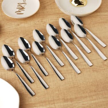 Набір ложок для лате макіато, 8 шт., 24 см, нержавіюча сталь, для десертів, кави, молочних коктейлів, миючі в посудомийній машині