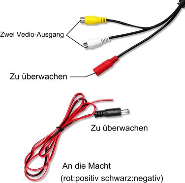 AISHICHEN 7-дюймовий TFT LCD монітор для авто, екран заднього виду для камер заднього огляду, 2 відеовходи, 12V/24V, без камери, для легкових і вантажних авто, монітор