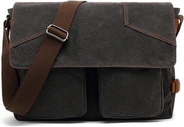 Чоловіча/Жіноча сумка через плече FANDARE для ноутбука 15.6 дюймів, Messenger Bag (Чорна)