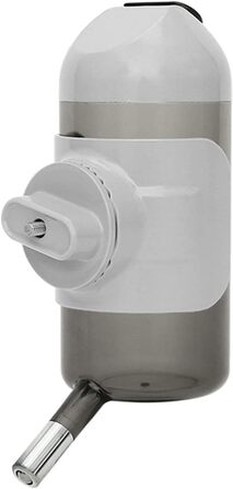 Водяна пляшка для собак [Сірий, 500 мл] - Водяний диспенсер для домашніх тварин, не протікає. Підходить для собак, котів, кроликів, клітки. Об'єм 500 мл, сірий колір