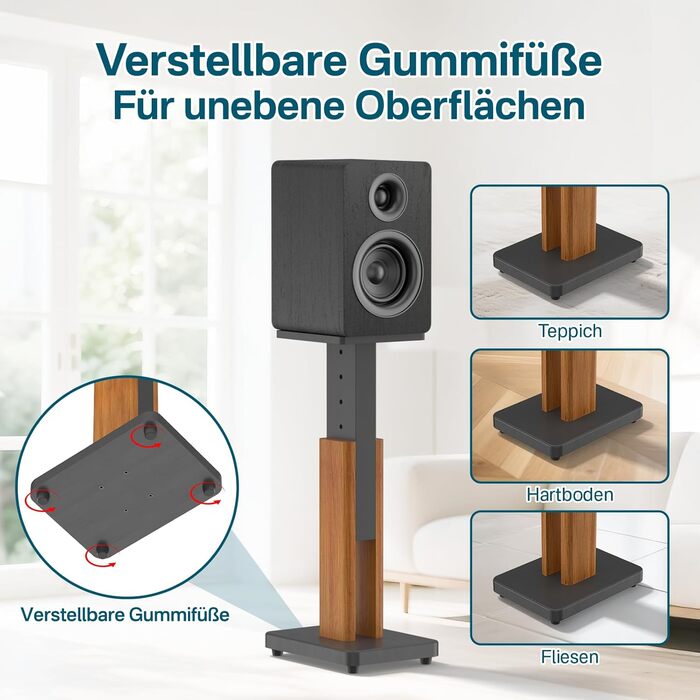 Регульовані підставки для акустики, сумісні з більшістю сателітної, студійної та поличкової акустики. Підходять для Klipsch, Edifier, Yamaha, JBL. Максимальне навантаження: 23 кг