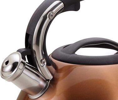 Чайник King Hoff з нержавіючої сталі та бронзи, 3.4 л, KH-1213, мідно-червоний