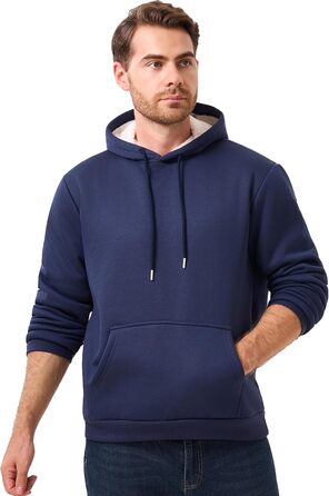Чоловічий теплий худі з капюшоном (синій, L)