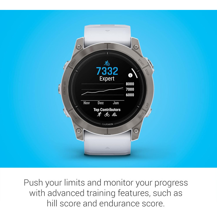 Годинник Garmin epix Pro (Gen 2) Sapphire Edition 51 мм: високопродуктивний смарт-годинник з інтегрованою ліхтариком та технологіями для тренувань