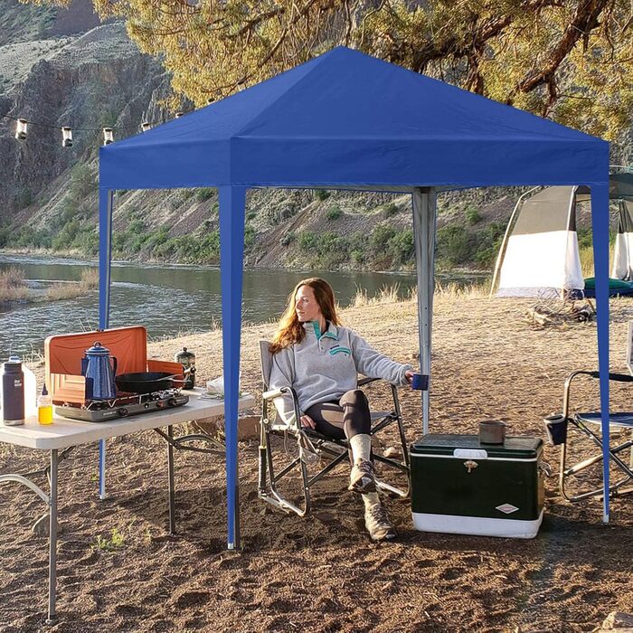 CLIPOP Pop Up Pavilion 3 x 3 m, Outdoor Folding Pavilion with 4 Side Walls and Carry Bag, UV Protection Garden Pavilion for Wedding, Outdoors, Camping, Beach