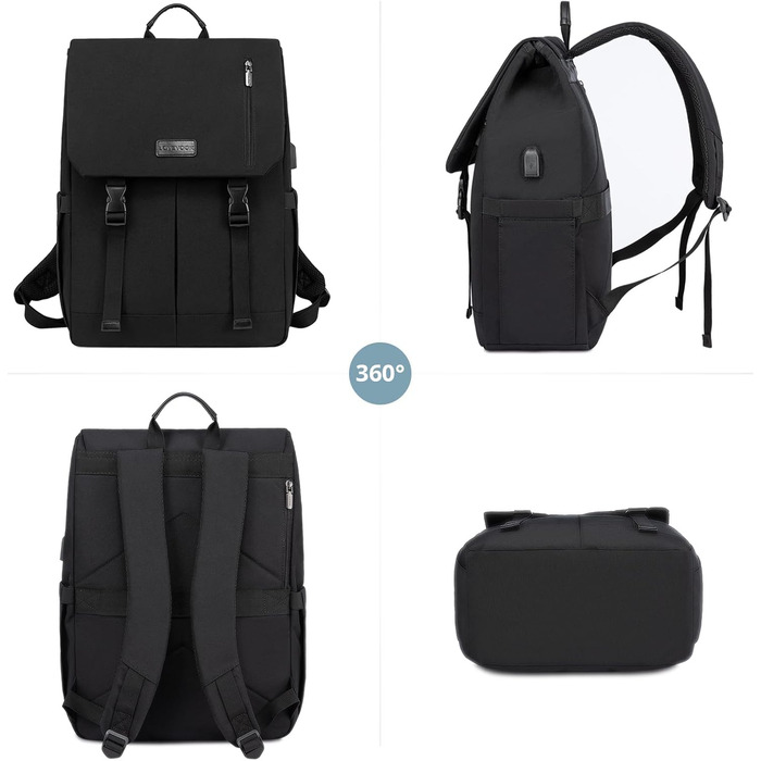 LOVEVOOK Рюкзак для жінок Елегантний 15.6 дюймів для ноутбука Водостійкий Шкільний рюкзак для дівчаток, підліток, жінок, для навчання, роботи, подорожей, бізнесу. Кольори: сірий, білий, рожевий, чорний (17.3 дюймів)