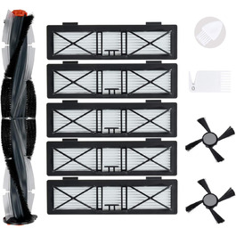 Запчастини для роботів-пилососів Neato D Series (D75, D80, D85, D3, D4, D5, D6, D7, D8, D9): комбінована щітка, 5 фільтрів, 2 бокові щітки, інструмент для чищення