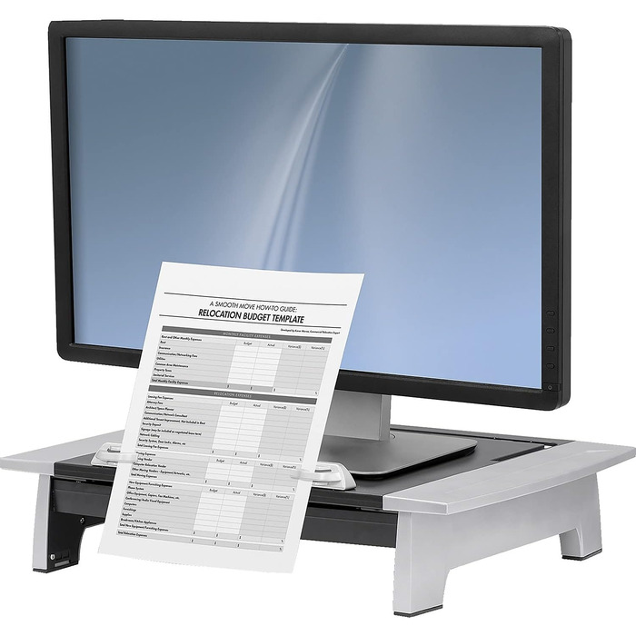Підставка для ноутбука та монітора Fellowes Office Suites, регульована, чорна