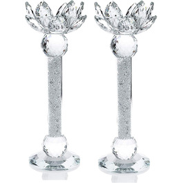 Кришталевий підсвічник Лотос London Boutique, набір 2 шт., декор із кристалами Swarovski, подарункова упаковка