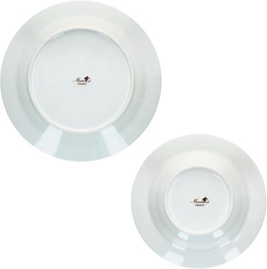 MamboCat Сервіз для столу 12 предметів (6 тарілок для супу та 6 тарілок для їжі) з кольорового порцеляну, для 6 осіб