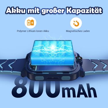 Дитячий розумний годинник Blackview з SIM-картою, GPS-трекером, SOS-кнопкою та функціями 4G (блакитний)