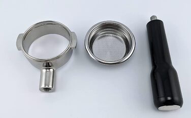 Bottomless Portafilter 58mm for E61, with Stainless Steel Replacement Filter Basket and ABS Handle