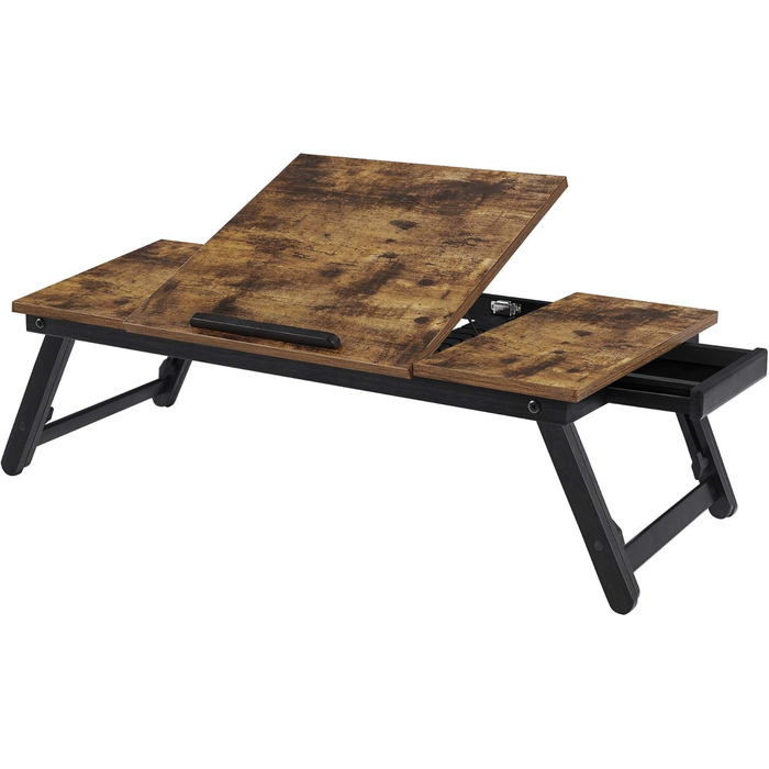 Стіл для ноутбука SONGMICS LLD110B01: регульована висота, для ліжка та дивана, 71 x 35 x 23 см, вінтажний коричневий