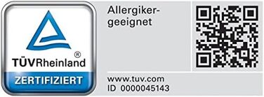 Allsana Anti-Allergy Mattress Cover for Topper 90x200x8 cm | Anti-Mite Encasing for Topper | Dust Mite Protection for House Dust Allergy Sufferers | Dust-Mite-Proof Intermediate Cover for Mattress Topper | TÜV Tested