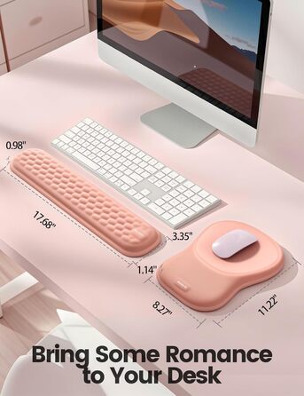 Підставка для зап'ястя Meatanty Ergonomische – м'яка та стильна, з memory foam, протиковзна, для офісу, дому та геймінгу (чорна)