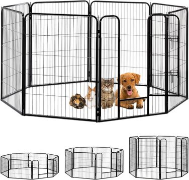 Вольєр для цуценят Relaxdays: чорний, XL, 100 x 76,5 x 235 см