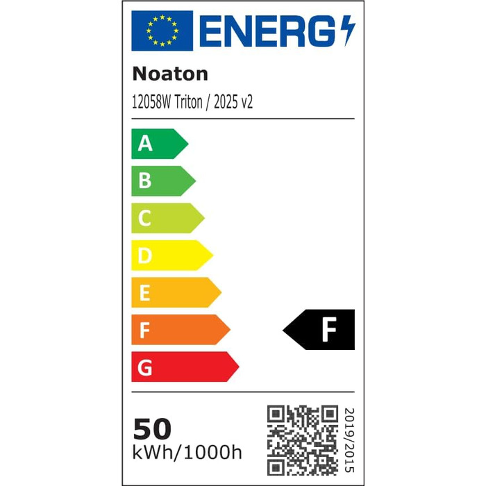 Стельовий вентилятор Noaton Triton 12050B з LED підсвіткою, диммування, 3 режими кольору, пульт ДУ, таймер, діаметр 50 см, білий