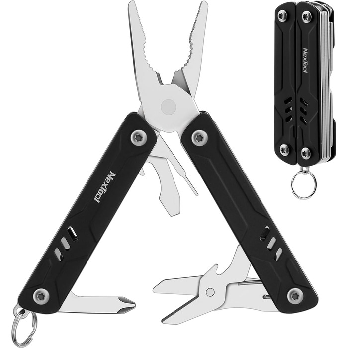 9-in-1 Mini Multitool with Needle-Nose Pliers, Scissors, SIM Extractor, and Screwdriver - For Travel, EDC, TSA Approved, Blade-Free (Mini Sailor Lite)