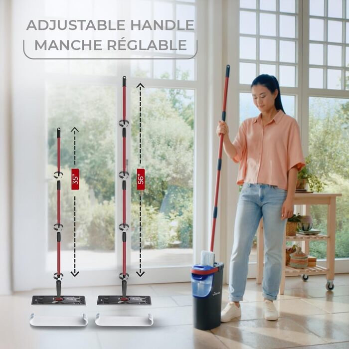 Набір для миття підлоги Vileda H2prO Flaches з відром, мікрофібра, безпечний для будь-яких поверхонь