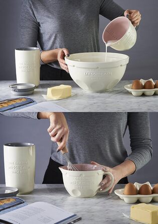 Mason Cash Innovative Kitchen Measuring Containers, stoneware, white, 20.5 x 15 x 10 cm