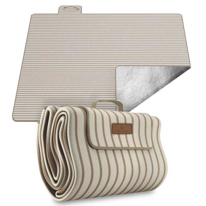 Плед для пікніка Veddelholzer 200x200 см водонепроникний, антипісочний, ізольований та м'який. Ідеально для пляжу, кемпінгу, парку, фестивалів