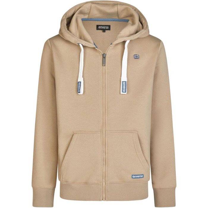 Чоловіча толстовка на блискавці з капюшоном riverso RIVNoah Regular Fit, бежевий (Cobblestone Beige), розмір S