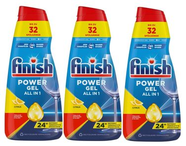 Гель для посудомийних машин Finish Power Gel Citrus, 6 x 650 мл