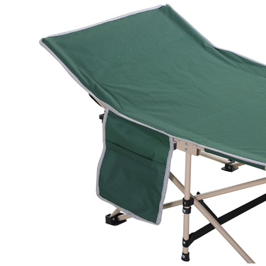 Outsunny Folding Cot with Storage Bag, Foldable Camping Bed, Camping Lounger, Includes Carry Bag, Steel Oxford Fabric, Green, 190 x 68 x 52 cm | Aosom