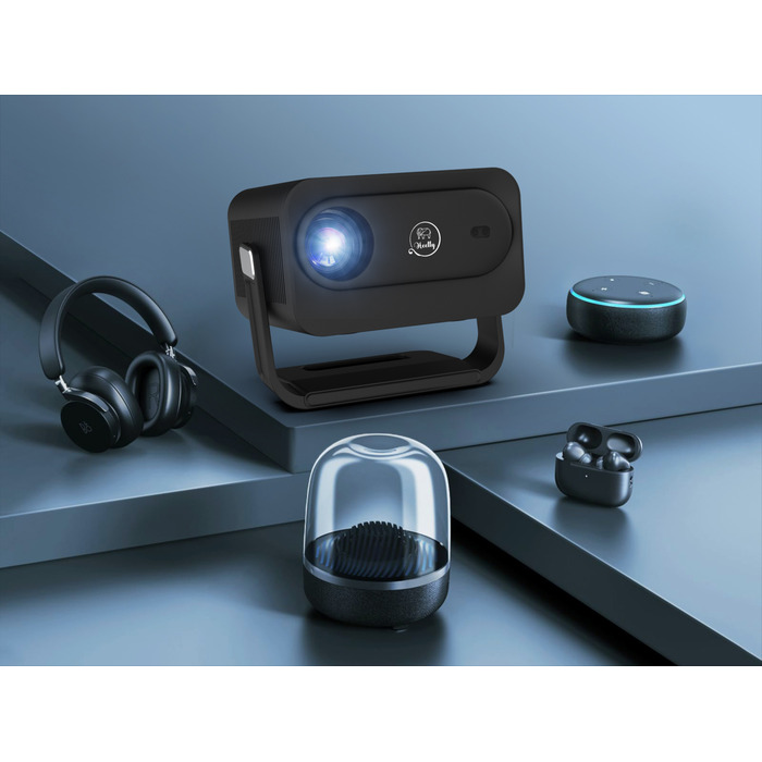 Проектор Heelly Smart TV: 20000 Лм, Android, WiFi, Full HD, підтримка 4K, автофокус