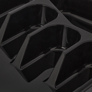 Relaxdays Black Cutlery Box Set of 2