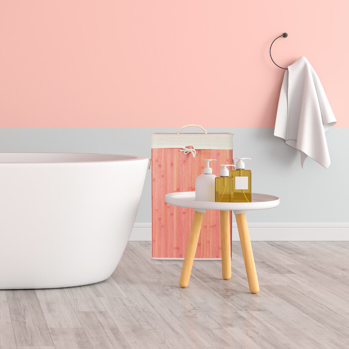 Relaxdays Bamboo Laundry Basket, Square