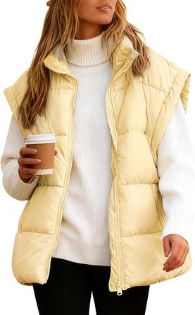 Легка степкова жилетка Daen Weste з коміром-стійкою, без рукавів, для осені/зими/міжсезоння, для активного відпочинку на природі, S-XXL (Хакі, S)