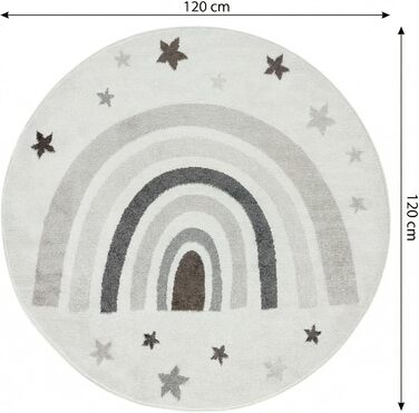 Дитячий килим Kinderteppich DOTS бежево-рожевий 80x150 см, Öko-Tex, для дівчаток, в дитячу кімнату