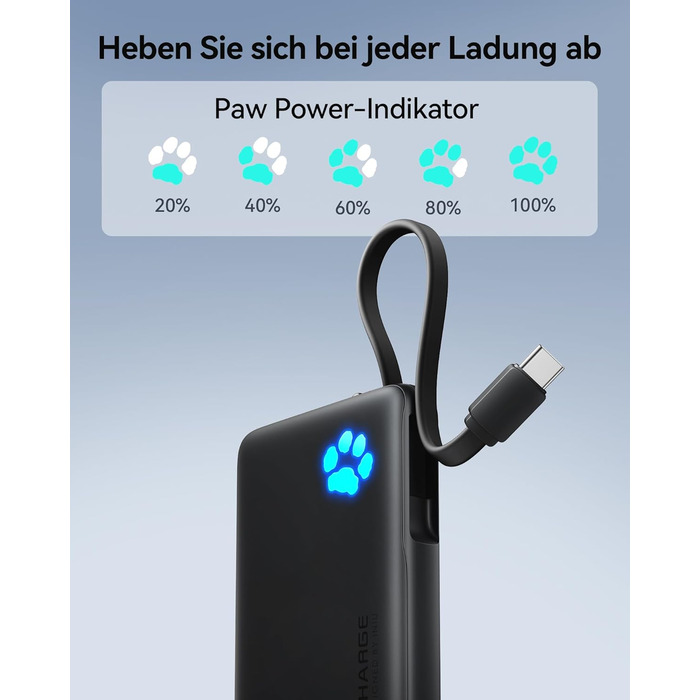 Power Bank INIU 10000mAh 20W з USB-C, PD3.0 QC4.0 для iPhone, Samsung, iPad (Orange)