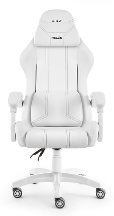 Ігрове крісло HELL'S CHAIR HC-1014 WHITE, біле, екошкіра