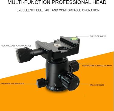 Штатив для камери NEWFUN: гнучкий, 160 см, 360° кулькова головка, для DSLR/беззеркальних камер/телефонів/відеокамер