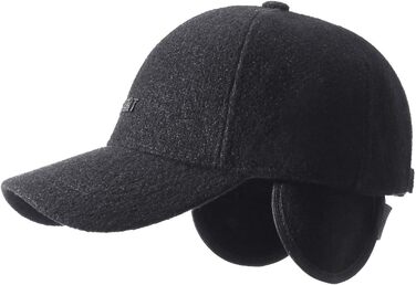 Кепка бейсболка чоловіча YAMEE зимова з відкидним навушником, тепла шапка-кепка на осінь/зиму, універсальний розмір (2245/Сірий)